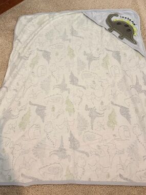 Baby Hooded Towel with Dinosaur